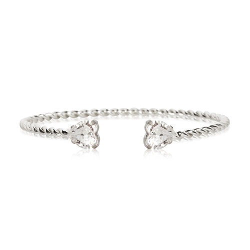 Valentina Heart Bracelet Crystal Rhodium