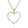 Baguette Heart Necklace Crystal