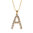 Letter A Necklace Crystal