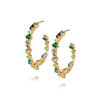Antonia Loop Earrings Emerald