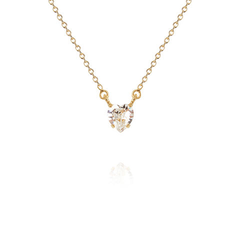 Valentina Heart Necklace Crystal
