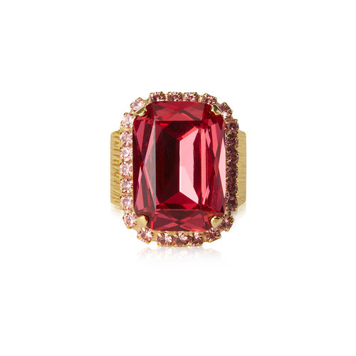 Lydia Cocktail Ring Mulberry Red